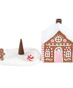 Pink Gingerbread House Incense Cone Burner - Image 3