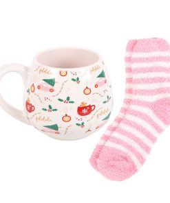 Sugarplum Fun Christmas Print Mug and Socks Set - Image 3