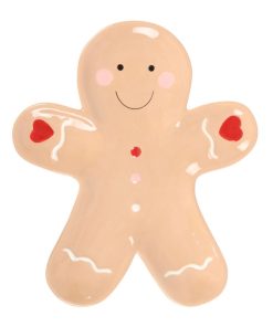 Gingerbread Man Ceramic Serving Plate - Image 1