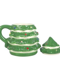 Green Christmas Tree Shaped Mug - Image 2