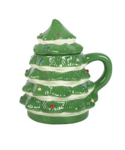 Green Christmas Tree Shaped Mug - Image 4