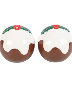 Christmas Pudding Salt and Pepper Shakers - Image 1