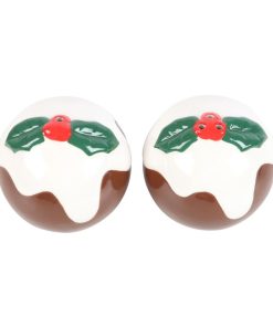 Christmas Pudding Salt and Pepper Shakers - Image 2