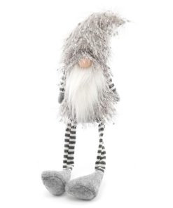 Grey Plush Santa Gonk with Dangly Legs - Image 1