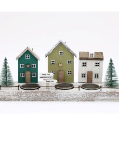 30cm Christmas House Triple Tealight Holder - Image 1