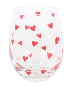 Heart Print Stemless Glass - Image 2