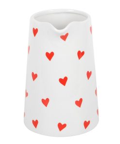 Heart Print Ceramic Flower Jug - Image 5