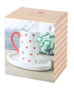 Heart Print Ceramic Flower Jug - Image 6