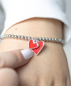 All You Need Is Love Beaded Heart Charm Bracelet - Image 1