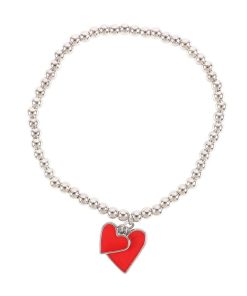 All You Need Is Love Beaded Heart Charm Bracelet - Image 3